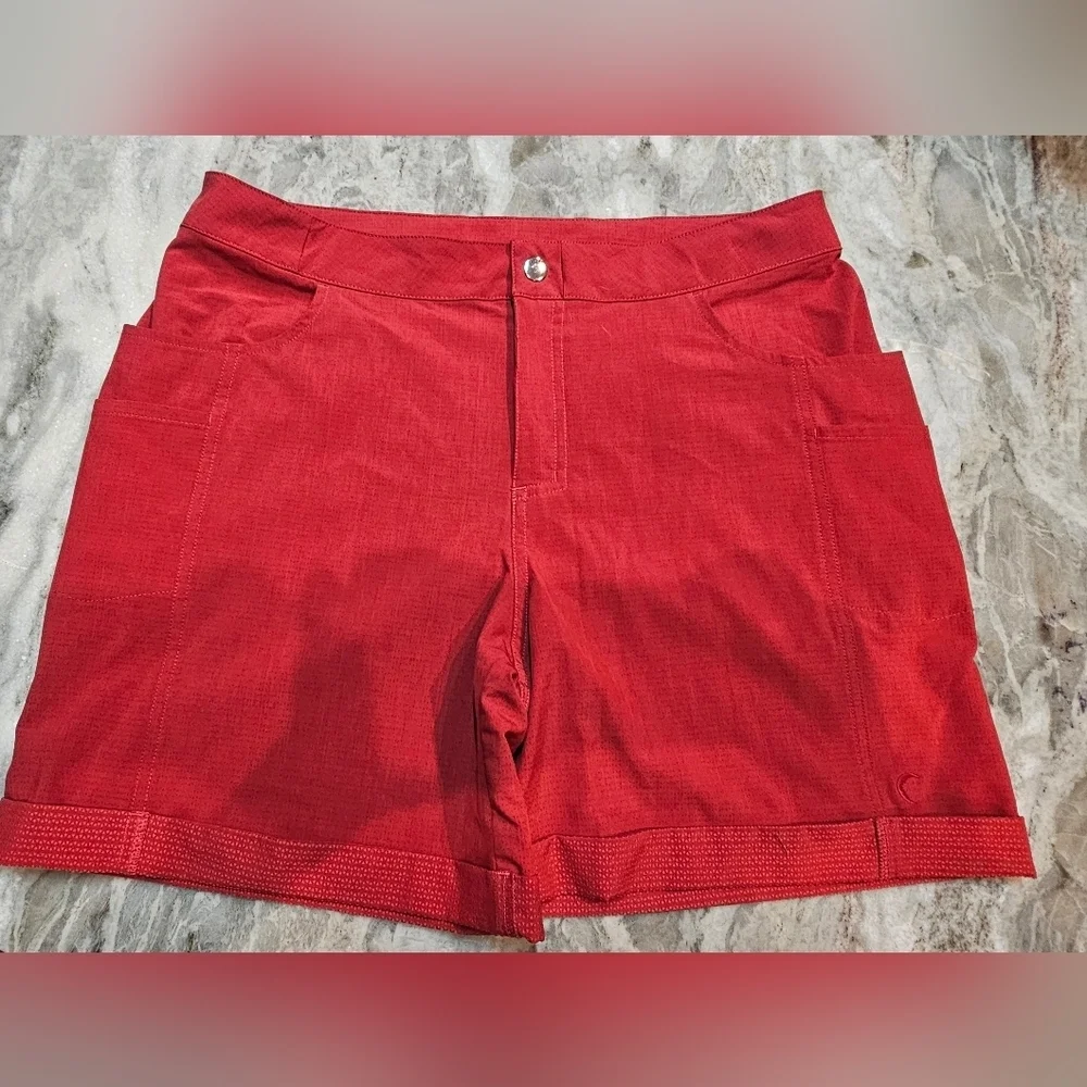 Zyia Active Red Performance Shorts Men’s Size Large Polyester Stretch